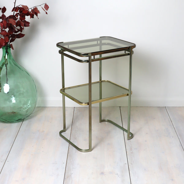 vintage_italian_brass_glass_table_drinks_shelves