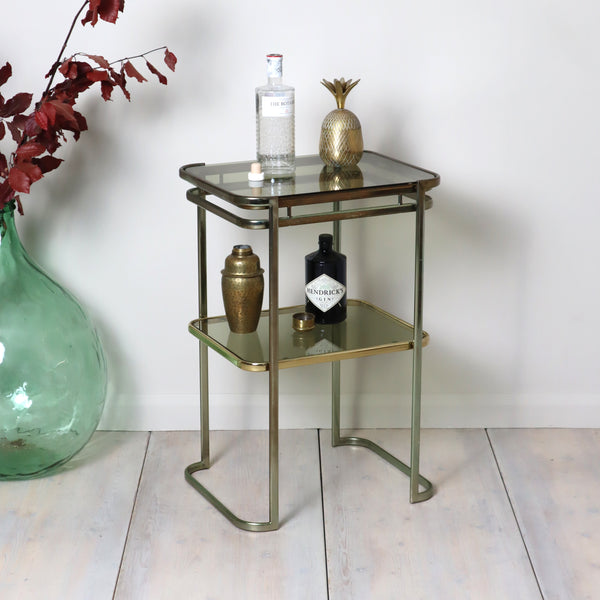 vintage_italian_brass_glass_table_drinks_shelves