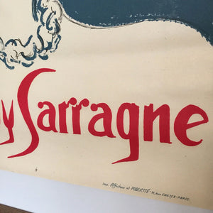 Original Vintage Lithographic French poster of Magguy Sarragne by Charles Kiffer