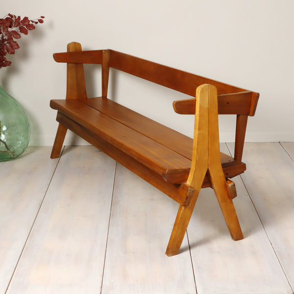 vintage_mid_century_church_pew_bench_seating