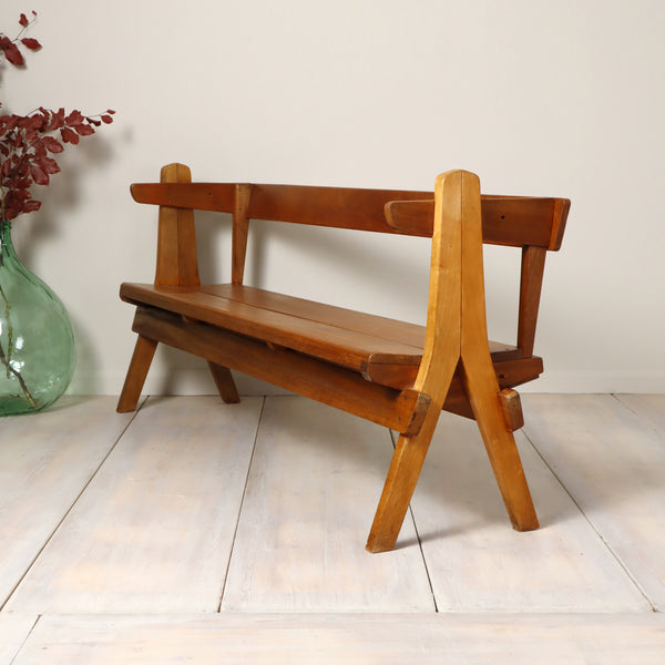 vintage_mid_century_church_pew_bench_seating