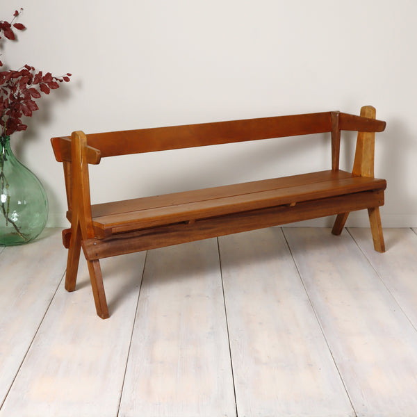 vintage_mid_century_church_pew_bench_seating