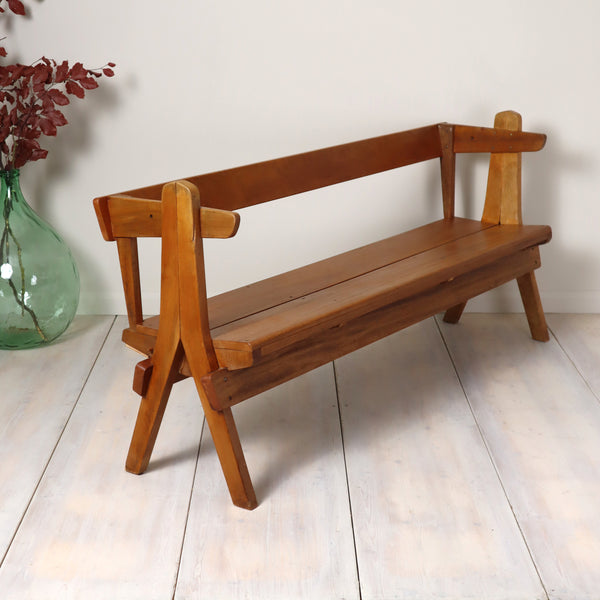 vintage_mid_century_church_pew_bench_seating