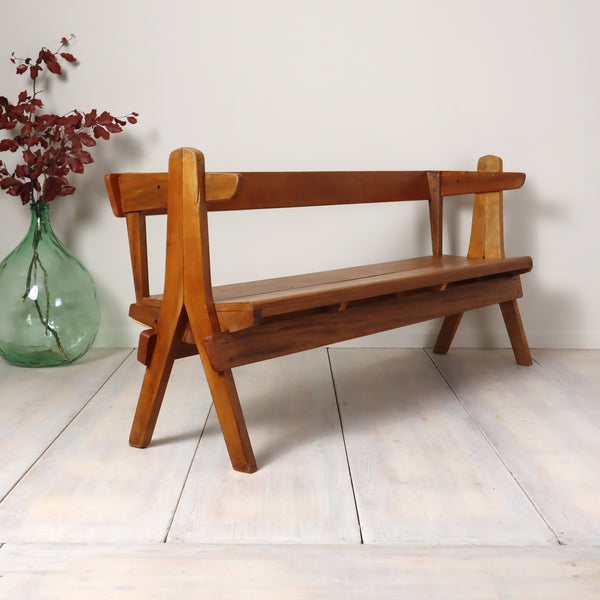 vintage_mid_century_church_pew_bench_seating