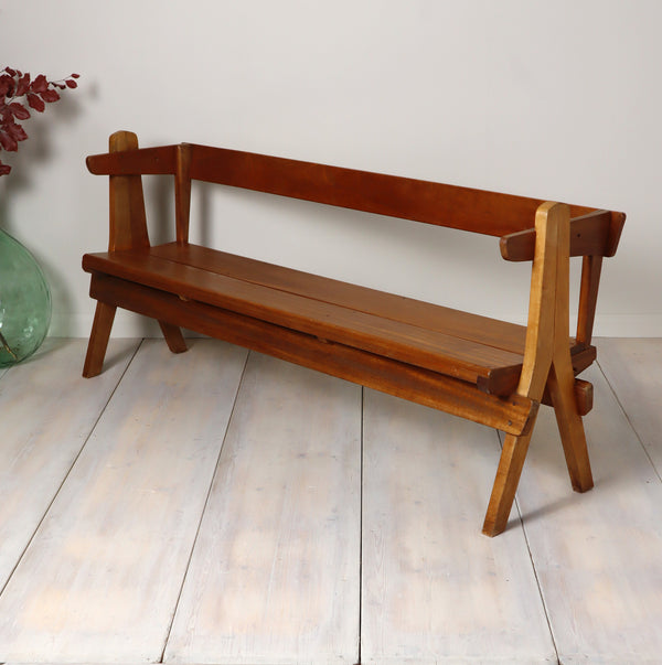 vintage_mid_century_church_pew_bench_seating