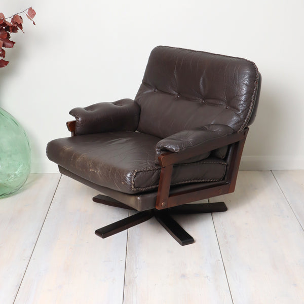 vintage_mid_century_danish_brown_leather_armchair