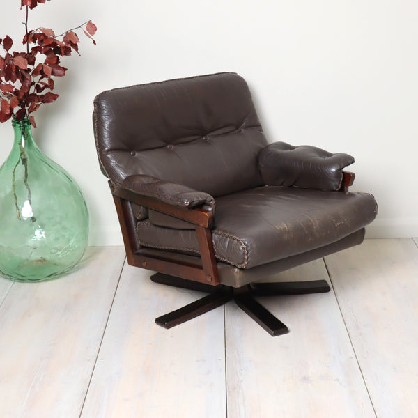 vintage_mid_century_danish_brown_leather_armchair