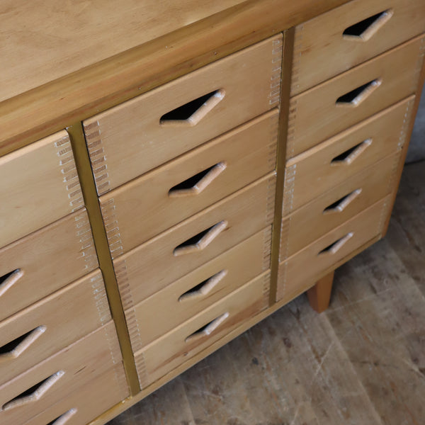 Mid Century Esavian James Leonard School Drawers - 1305e