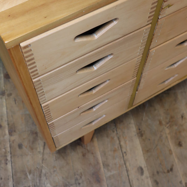 Mid Century Esavian James Leonard School Drawers - 1305e