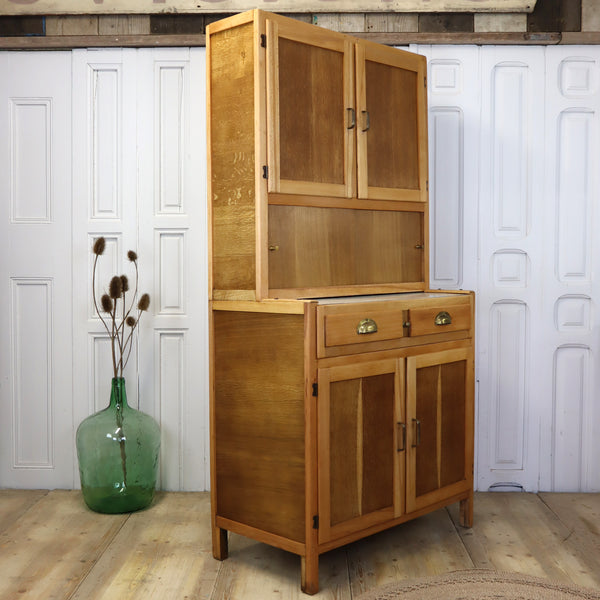 Vintage Oak Freestanding Kitchen Larder Cabinet 0404k