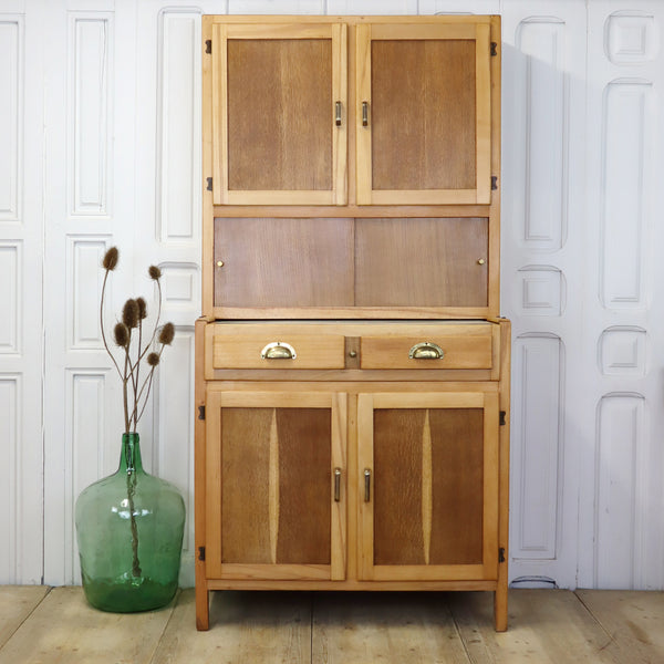 Vintage Oak Freestanding Kitchen Larder Cabinet 0404k