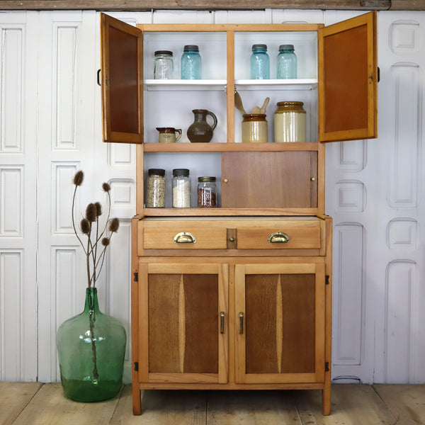 Vintage Oak Freestanding Kitchen Larder Cabinet 0404k