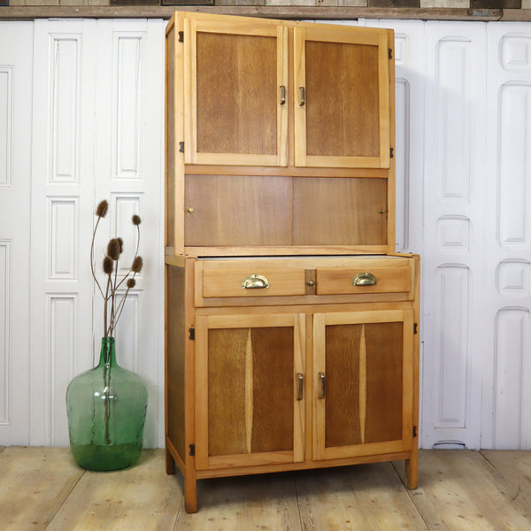 Vintage Oak Freestanding Kitchen Larder Cabinet 0404k