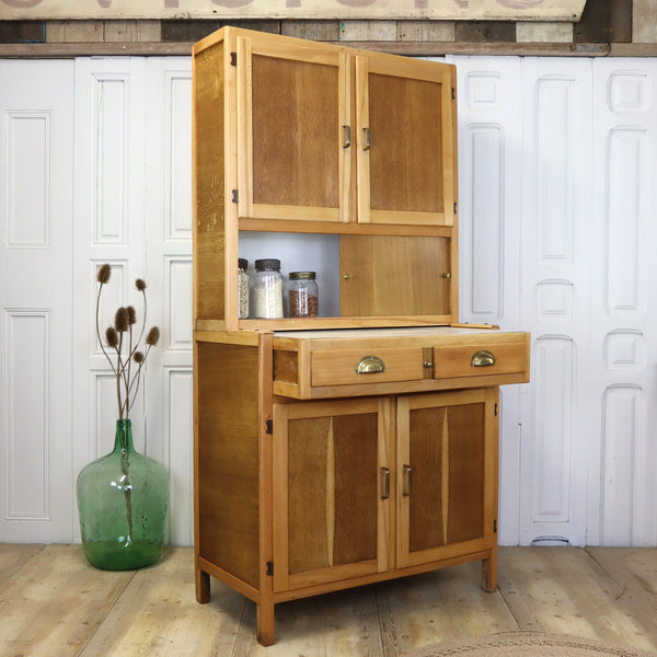 Vintage Oak Freestanding Kitchen Larder Cabinet 0404k