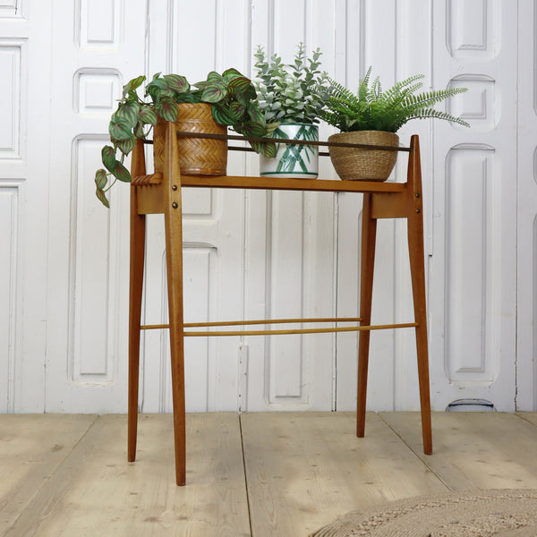vintage_mid_century_wooden_plant_stand_display