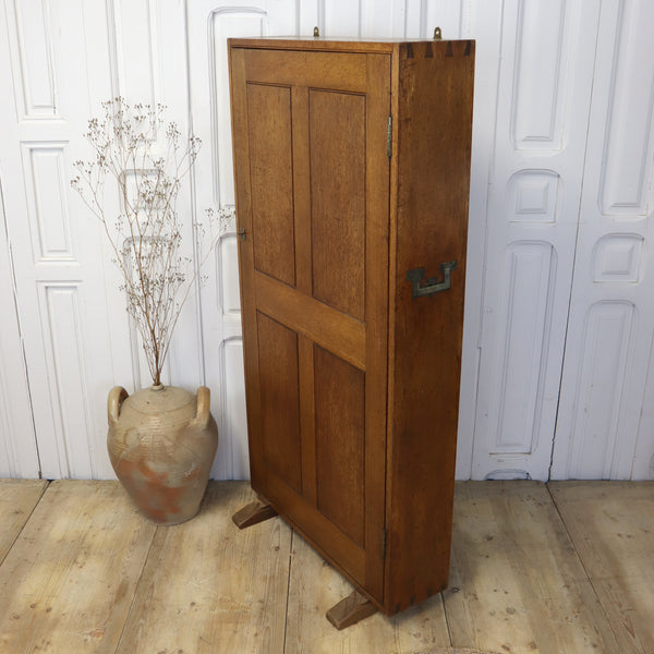 vintage_oak_arts_&_crafts_bookcase_shelves_travelling