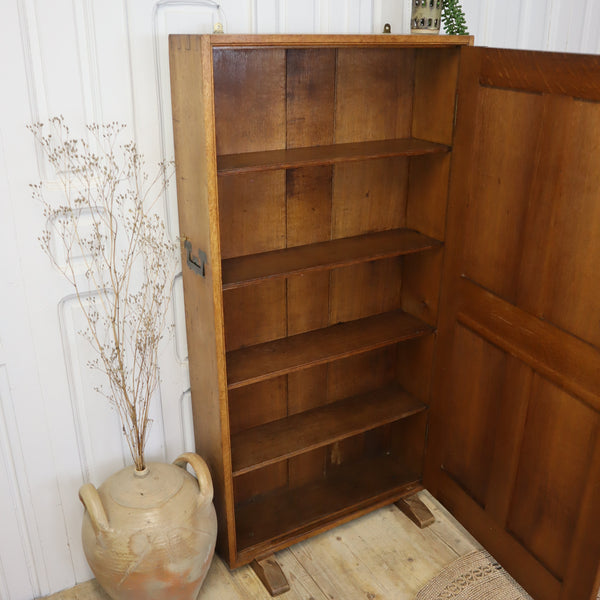 vintage_oak_arts_&_crafts_bookcase_shelves_travelling