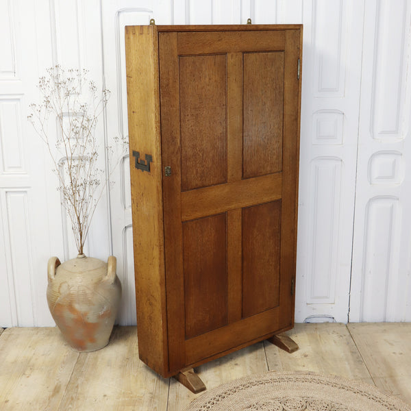 vintage_oak_arts_&_crafts_bookcase_shelves_travelling