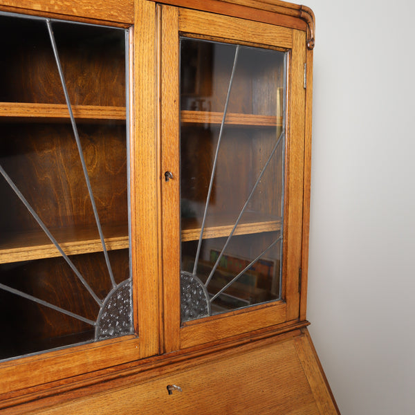 vintage_oak_bureau_bookcase_art_deco