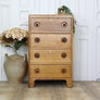 Vintage Oak Rustic Chest of Drawers Tallboy 2205d
