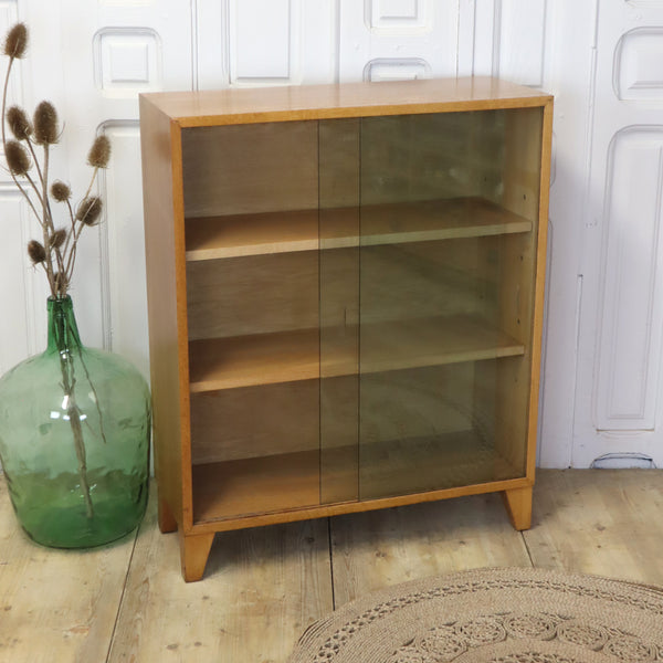 Vintage Oak Glazed Display Cabinet 1005d