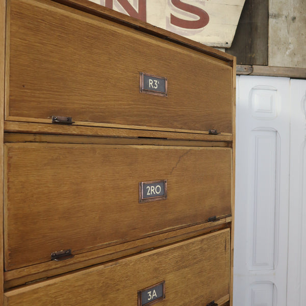 vintage_oak_haberdashery_barristers_bookcase_cabinet_kitchen_larder