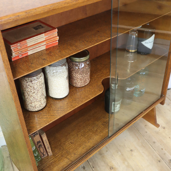 vintage_oak_heals_glazed_bookcase_display_cabinet