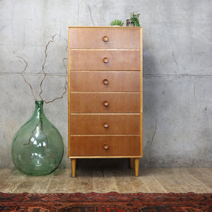 vintage_oak_mid_century_meredew_tallboy_chest_of_drawers