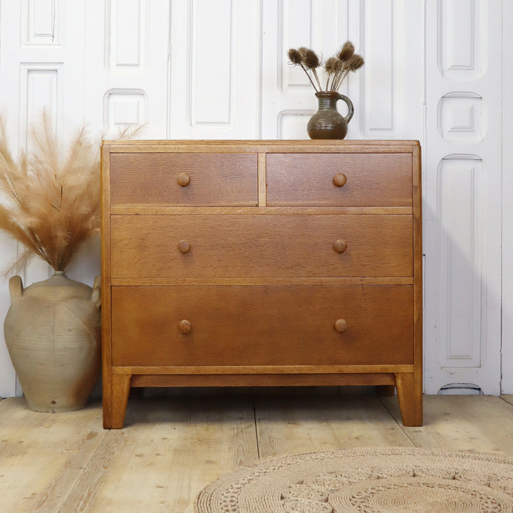 vintage_oak_mid_century_rustic_chest_of_drawers