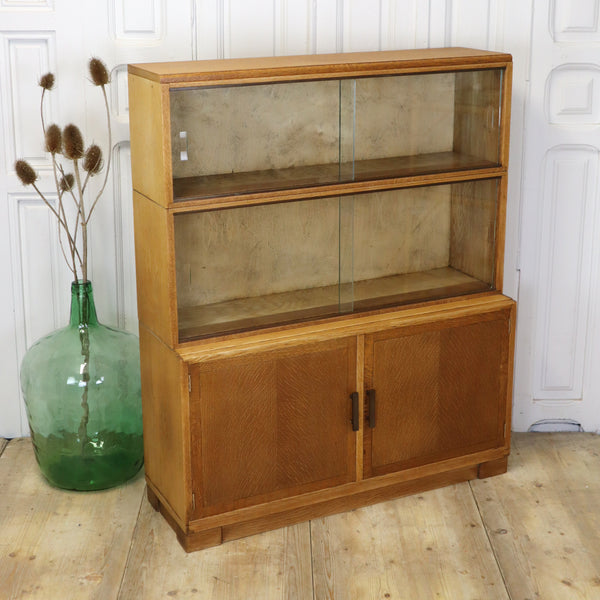 vintage_oak_minty_sectional_glazed_bookcase_display-cabinet