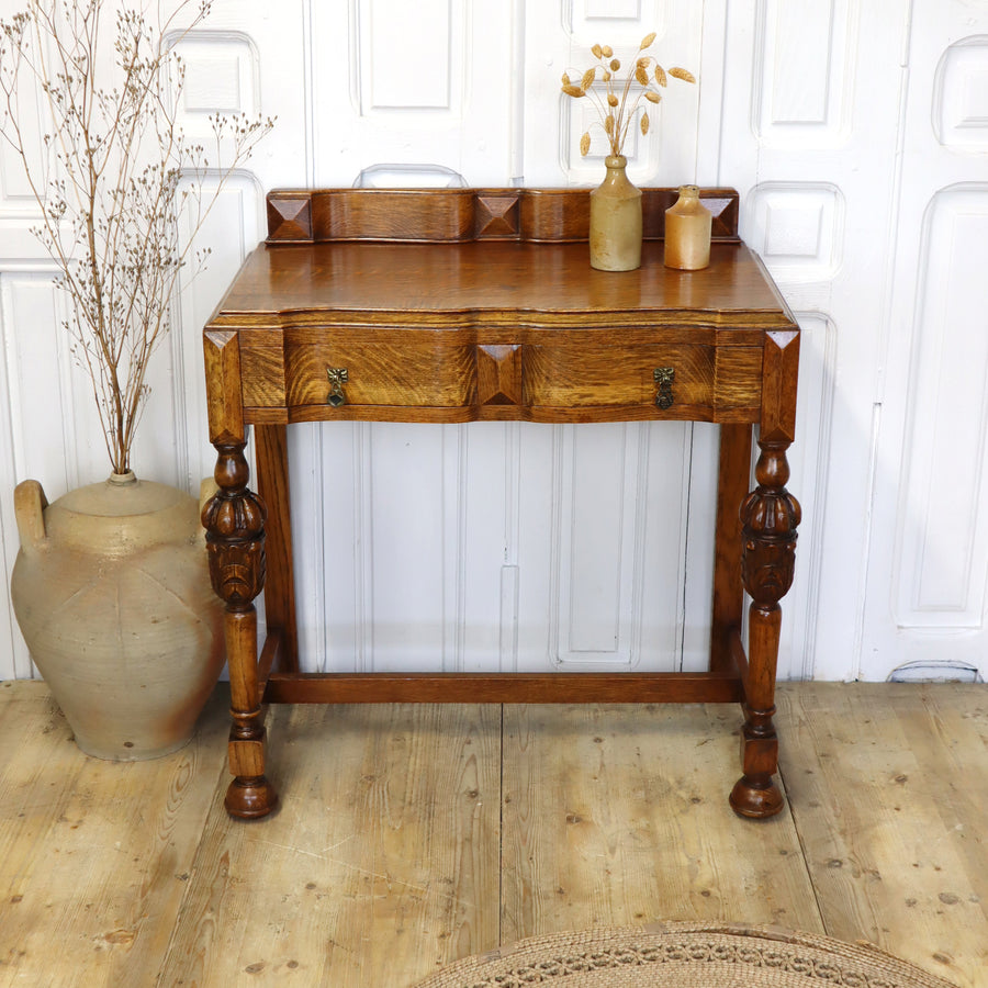 vintage_oak_vanity_unit_console_table
