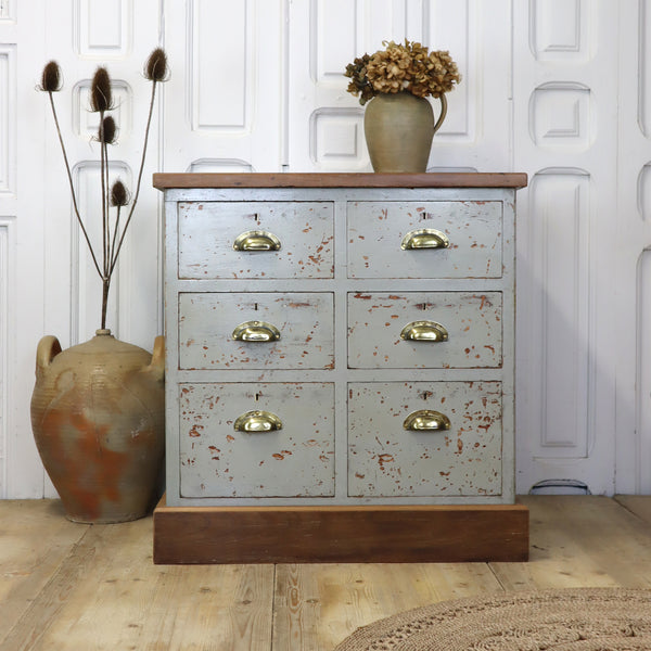 vintage_reclaimed_painted_iroko_kitchen_drawers_chest_workshop