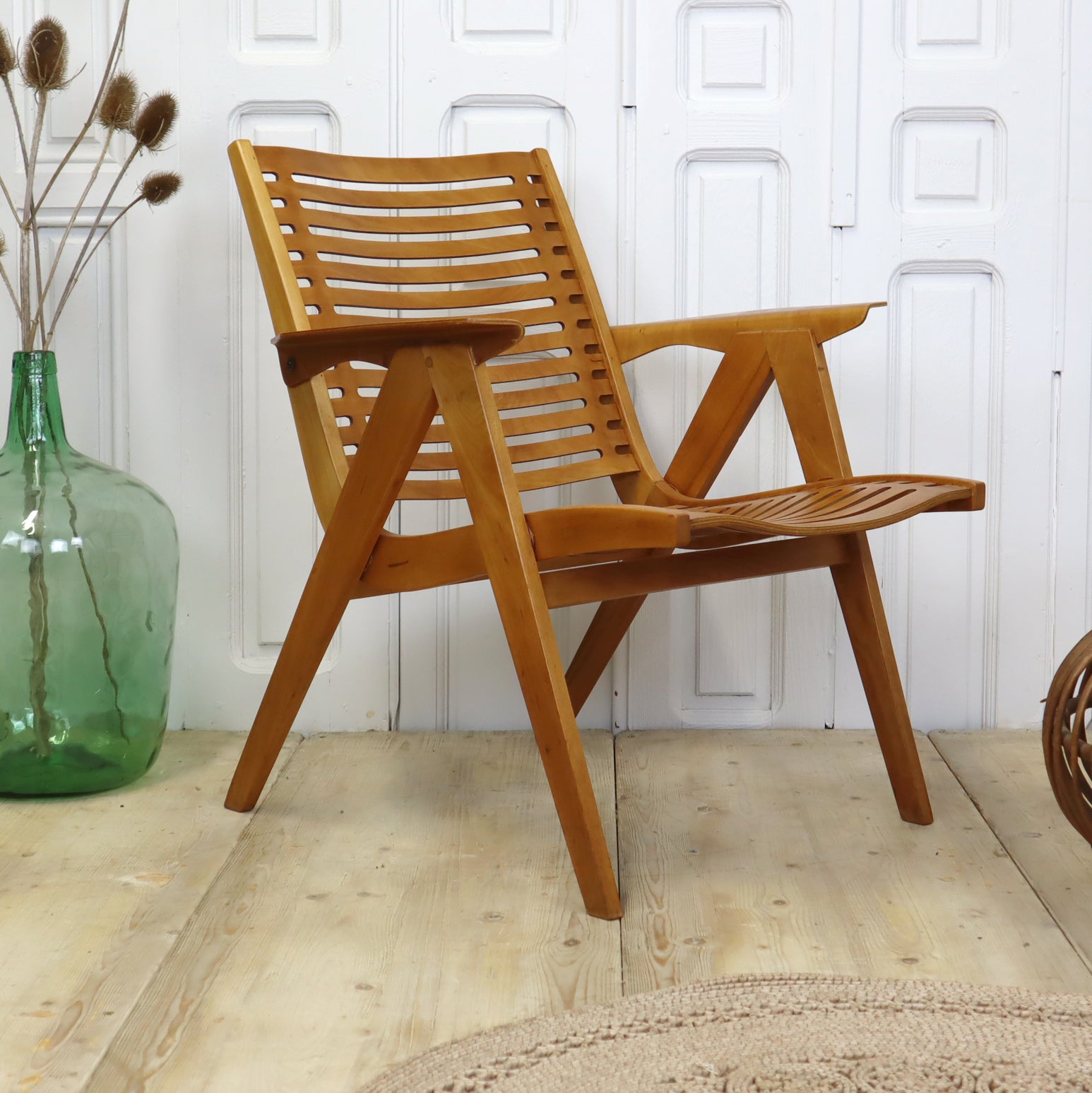 Vintage Rex 120 Plywood Niko Kralj Lounge Chair 2305a – Mustard