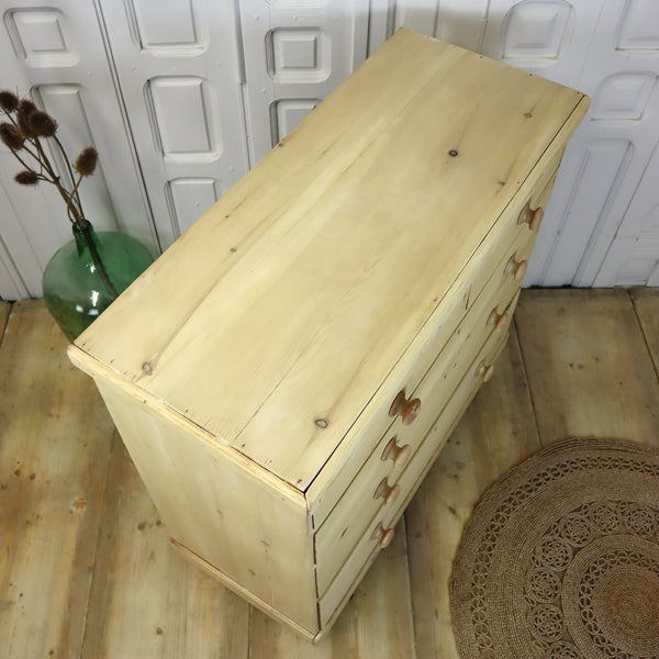 Vintage Rustic Pine Chest of Drawers - 1801c