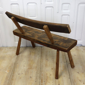 Rustic Wooden Hand Crafted Vintage European Bench 1002c