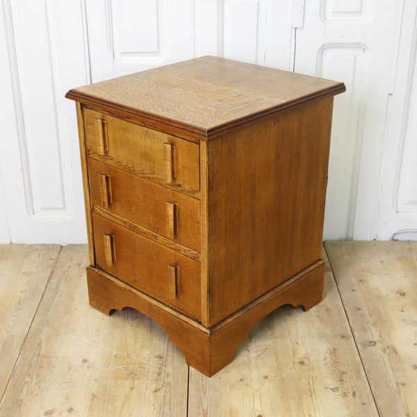 Vintage Oak Chest of Drawers Bedside Table 0308g