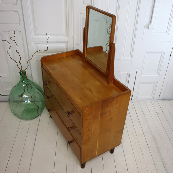 Mid Century Gordon Russell Oak Dressing Table Chest of Drawers 0312e