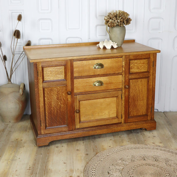vintage_rustic_oak_sideboard_bathroom_vanity_unit