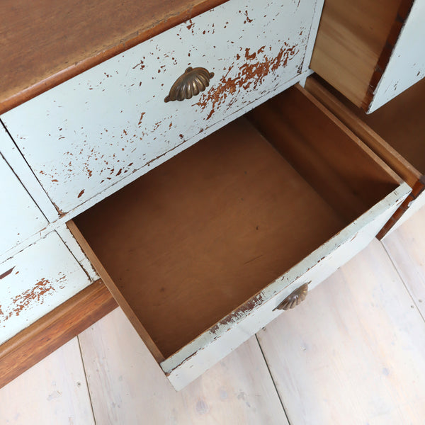 Vintage Rustic Painted Shop Chest of Drawers Sideboard 2310g
