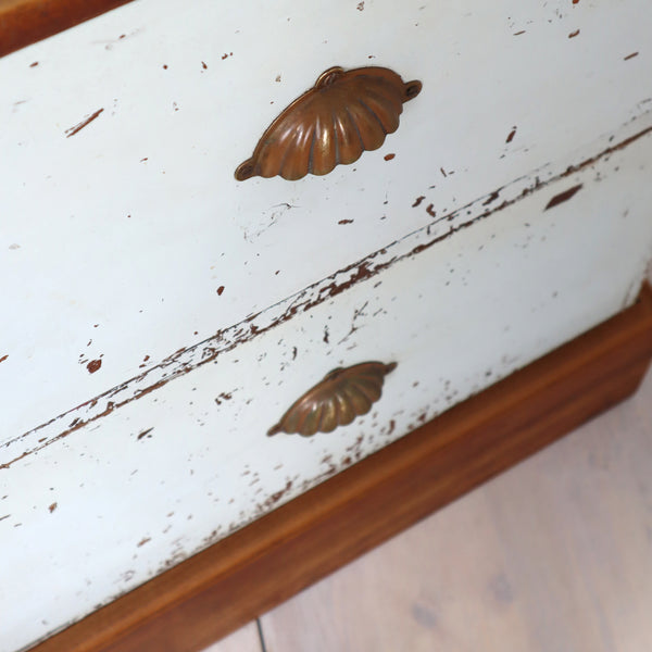 Vintage Rustic Painted Shop Chest of Drawers Sideboard 2310g