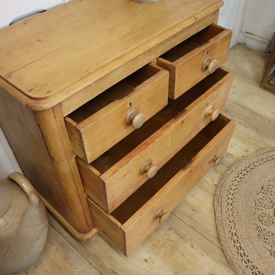 vintage_rustic_pine_chest_of_drawers_country_house