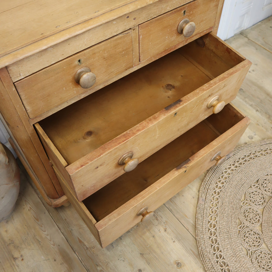 vintage_rustic_pine_chest_of_drawers_country_house