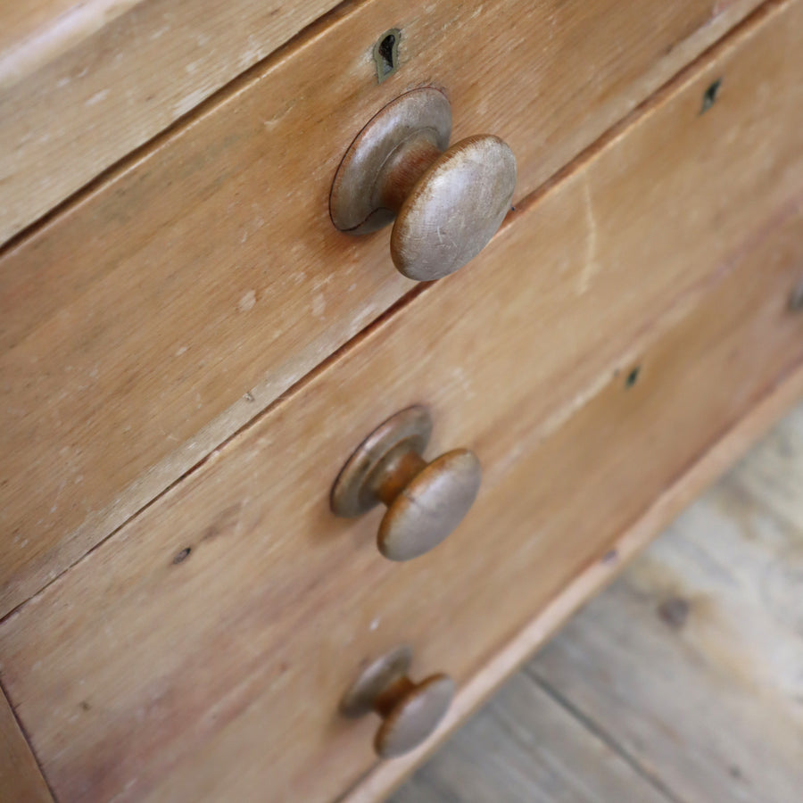 vintage_rustic_pine_chest_of_drawers_country_house