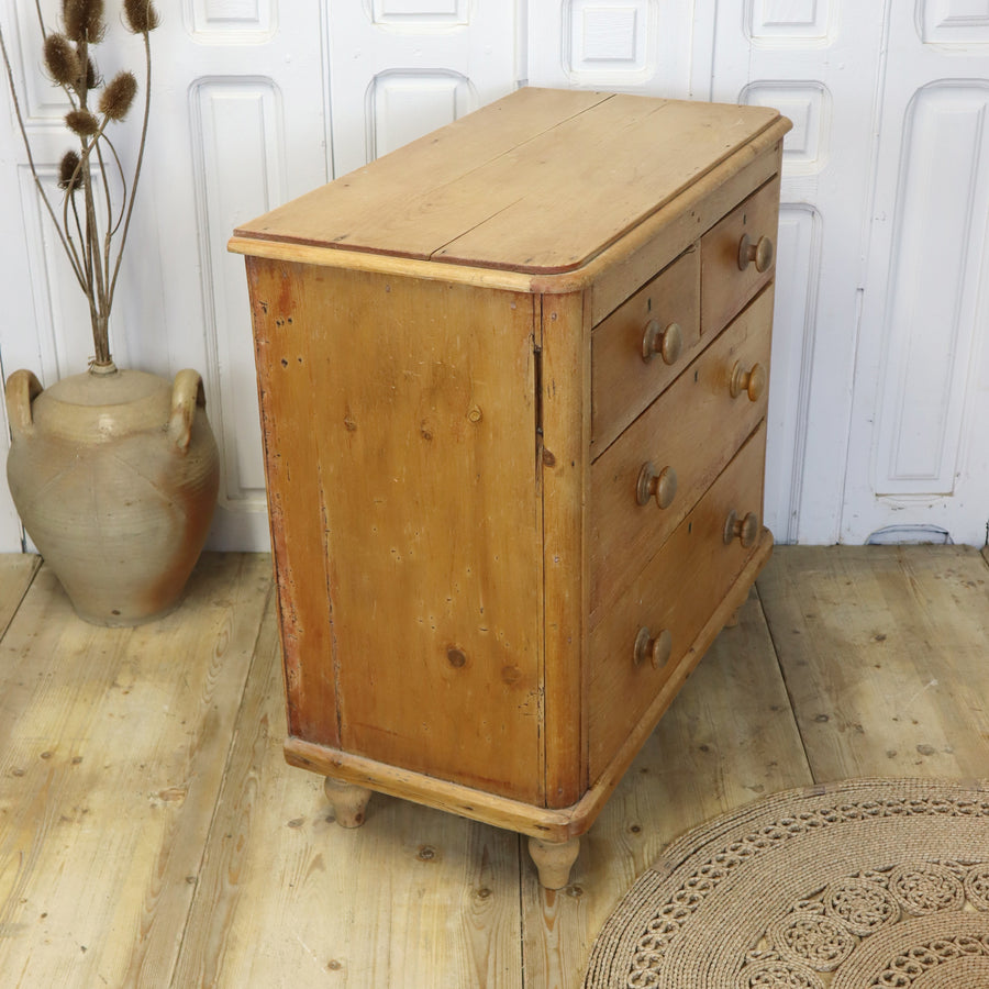 vintage_rustic_pine_chest_of_drawers_country_house