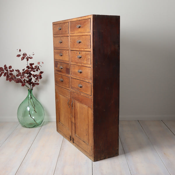 vintage_rustic_pine_cupboard_school_house_keepers_cupboard