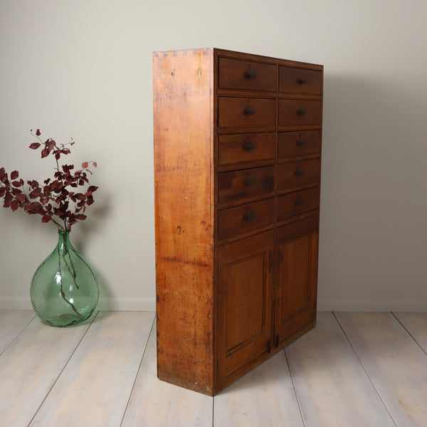 vintage_rustic_pine_cupboard_school_house_keepers_cupboard