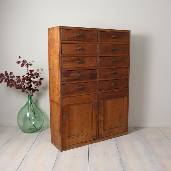 vintage_rustic_pine_cupboard_school_house_keepers_cupboard