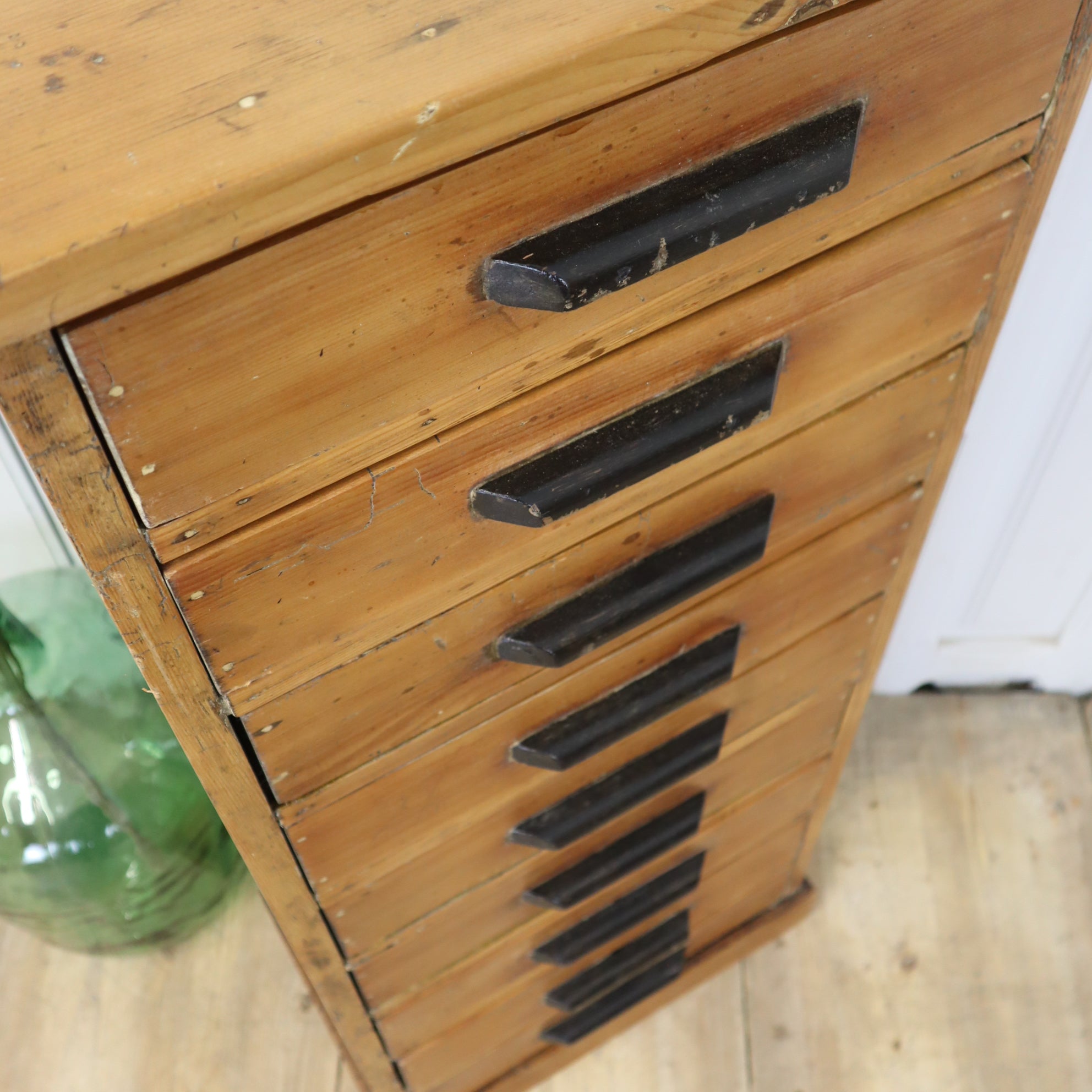 Vintage Pine Rustic Tallboy Filing Drawers 2203d – Mustard Vintage