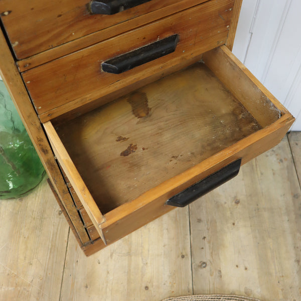 vintage_rustic_pine_tallboy_multi_drawers_filing