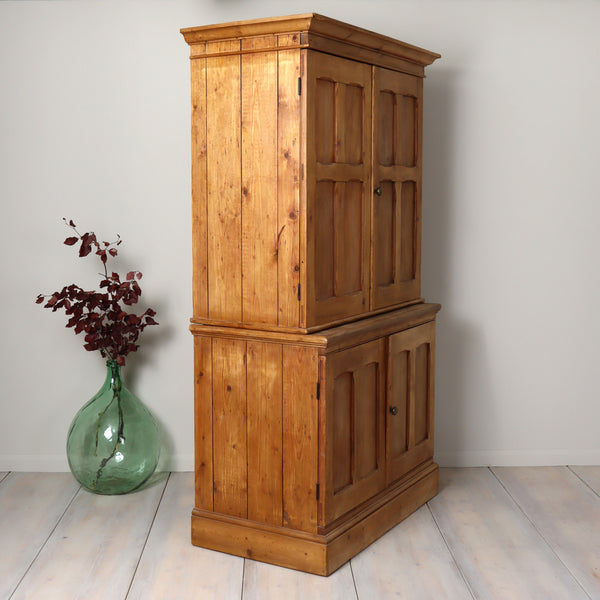 vintage_rustic_stripped_pine_larder_housekeepers_cupboard